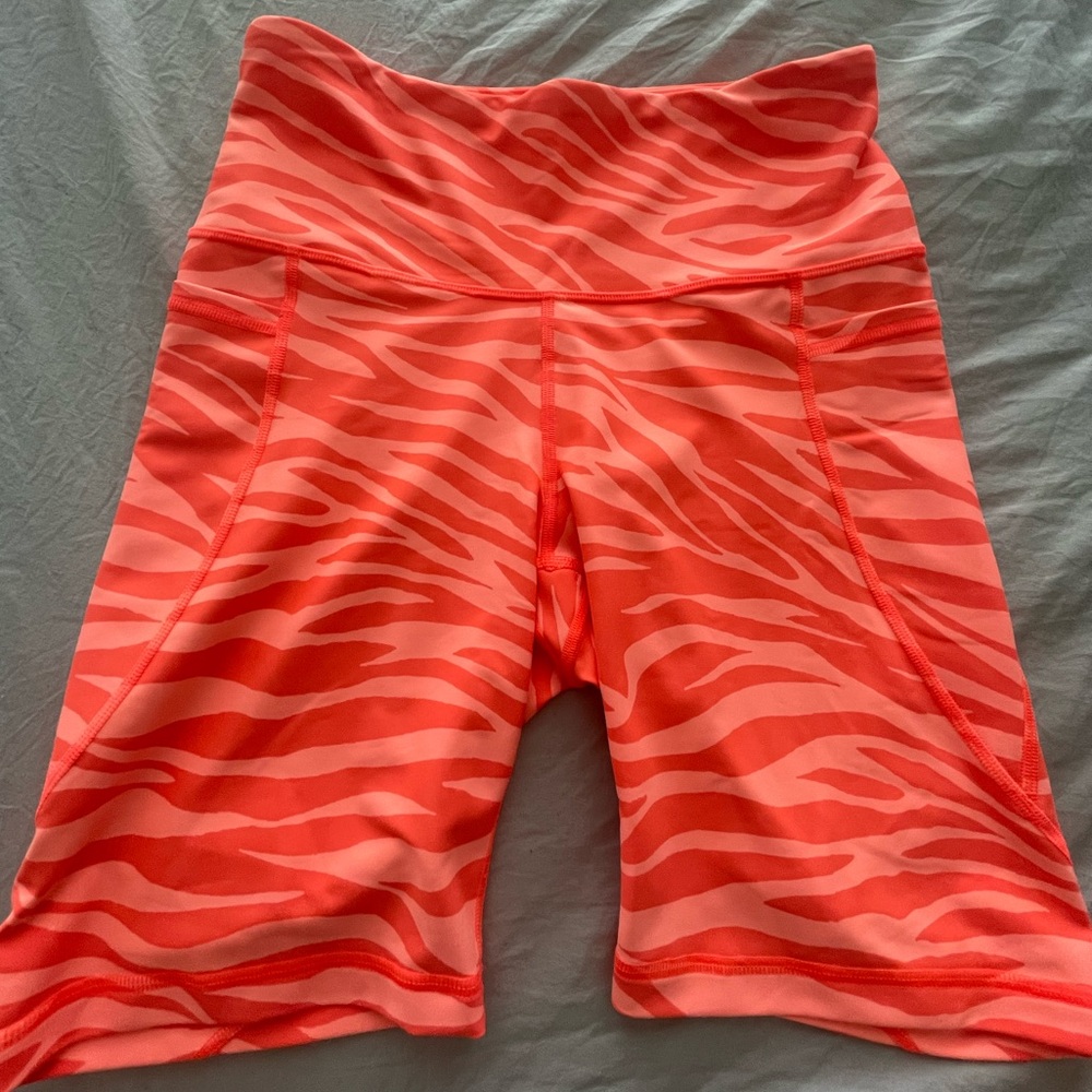 Orange Zebra Biker Shorts Size M